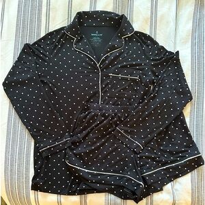 Tommy John Black Polka Dot Pajama Set